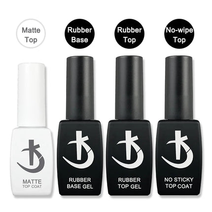 KODI JYJ Base and Top Coat for Gel Polish Acid free Primer Varnish Hybrid Semi Permanent Lot Matte Top Nails Thick Rubber Base