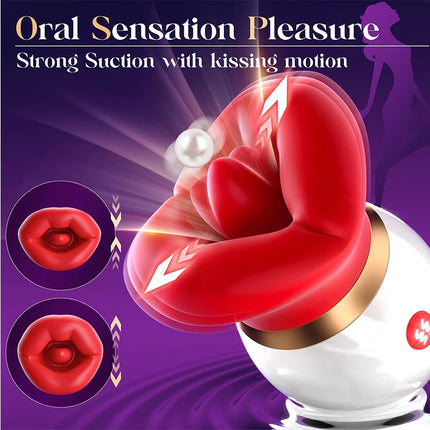 Powerful Swing Sucking Vibrator for Women Tongue Licking Clitoris Sucker Female Oral Nipple Stimulator Sex Toys for Adults Goods