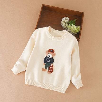 Girls' Sweater Autumn Winter Knit Clothing Baby Pullover Kids' Cartoon Cute Warm Sweater Clothing