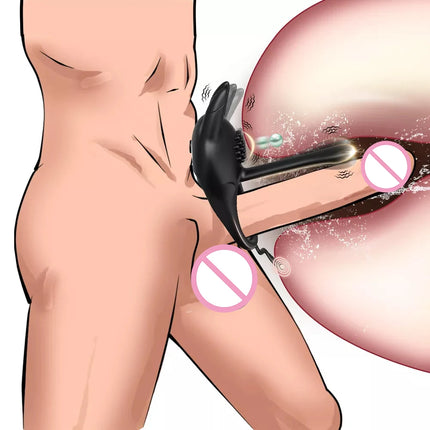 Vibrating Penis Ring for Men Cock Ring Delay Ejaculation Penis Extension Erection Anal Clitoris Stimulation Sex Toy for Couples
