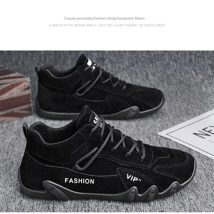 Ankle Boots For Men 2025 Spring Man Casual Sneakers Non Slip Khaki Work Mens Shoe Short Boots Loafers Lace Up Zapatillas Hombre