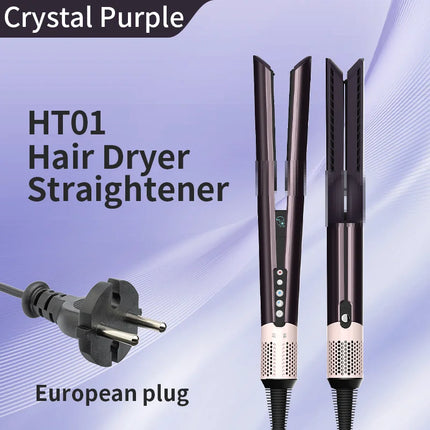 Hair Straightening Comb Hair Dryer HT01 Huaqiangbei Flat Iron Straightener Negative Ion No Hair Damage Dry Wet Use