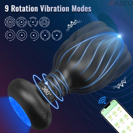 Vibrating LED Anal Plug Wireless APP Women Butt Plug Prostate Massager for Men Vibrating Adult Sex Toy Anal Vibrator for Couples