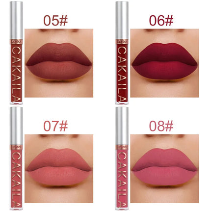 10pcs/set Nude Lip Gloss Matte Velvet Lipstick Waterproof Long-lasting Liquid Lipstick Women Moist Lip Tint