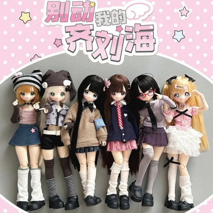 In Stock Miralab 1/6 Bjd Blind Box Don'T Mess With My Bangs Series Bjd Rubber Hair Transplantation Action Figure Doll Set