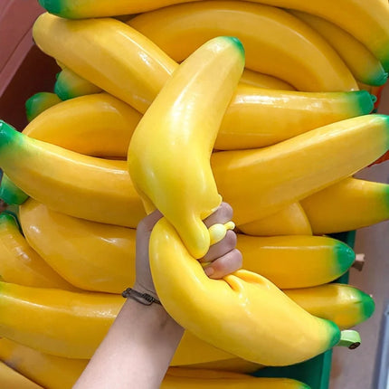 Big Banana Squishy Toy Simulated Banana Squeeze Toy Soft Squishy Stress Relief Fidget Toy Slow Rising Desk Decor Adults Gifts