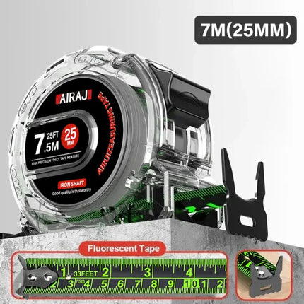 AIRAJ 3-5-7 Meter Fluorescent Tape Measure Precision Thickened  Scale Waterproof and Wear-Resistant Multipurpose Measuring Tool