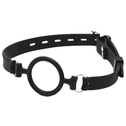 Full Silicone O Ring Gag Strap,Open Mouth Bite Gag,Fetish Oral Fixation BDSM Toys,Sex Slave Bondage Muzzle SM Couple Flirt Tools