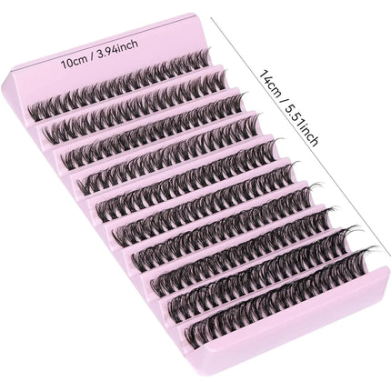 Segmental False Eyelash Set ，200pcs 30D Natural Volume Lash Clusters，DIY at Home, Perfect for Daily and Special Occasions False