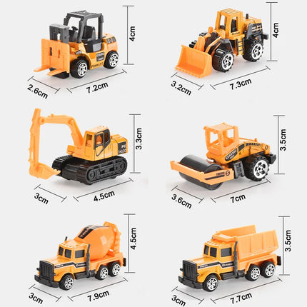 10 in 1 Big Trucks Set Mini Alloy Diecast Car Model Toys Vehicles Carrier Truck Helicopter Tank Fire Truck Engineering Car Toys