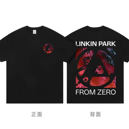 Linkin Park From Zero New Album Tour Peripheral Rock T-shirt Short Sleeve Clothing Fashion Casual Men's Women's Top Tee