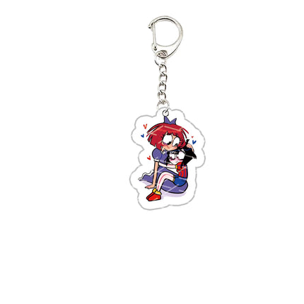 Acrylic The Amazing Digital Circus Keychain Pomni Jax Ragatha Gangle Kinger Keyring Key Chain for Accessories Bag Fans Gift