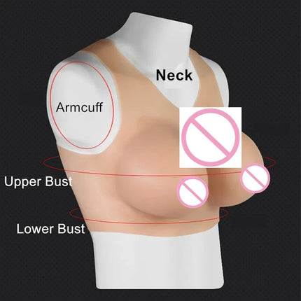 Crossdress for Men Beginner Fake Silicone Simulated Breast Forms Huge Boobs B/C/D/E/F Cup Transgender Drag Queen Shemale Cosplay