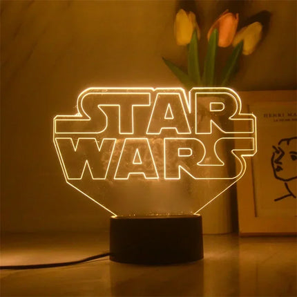 Anime Star Wars 3d Night Light LED Cute Baby Yoda Action Figures Model Table Lamp Cool Toys Children Boys Girls Birthday Gifts