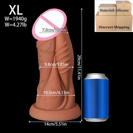 Huge Anal Plug Dildos Monster Muscles Silicone Thick Dildo For Women Men Suction Cup Sex Toys Prostate Massage Realistic Penis