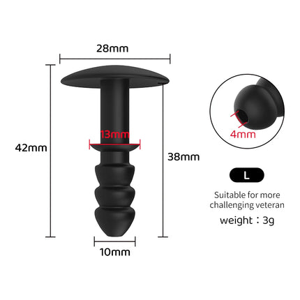 Silicone Penis Plug, Hollow Urethral Probe, Flexible Leak-Proof Urethral Dilator Masturbation Tool Penis Plug Men's Adult SexToy