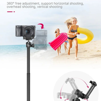 Ulanzi MT-44 1.46M Extend Selfie Stick Tripods Tripod With phone Clamp For Cameras Cellphone Samsung iPhone Huawei Xiaomi Stand