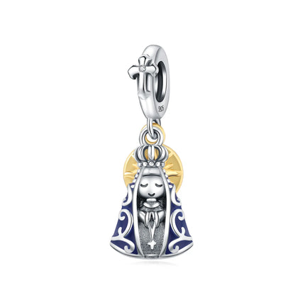 S925 Sterling Silver Charm Bead Angel Prayer Travel Memorial Pendant Fine Birthday Gift Fit Bangle Bracelet Necklace DIY Jewelry