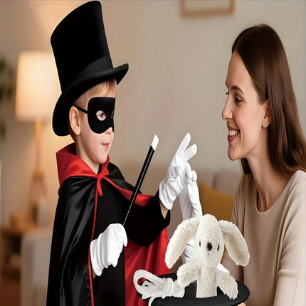 All-in-One Magic Kit | 100+ Magic Tricks with Hat, Cape, Rabbit & Props | Video Tutorials Included | Kids & Adults Party Favors,