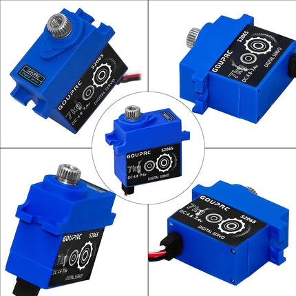 7KG Waterproof RC Digital Micro Servo with Horn Digital Servo for TRX4 TRX6 SCX10 III 1/10 RC Crawler Car Metal Gear Servo