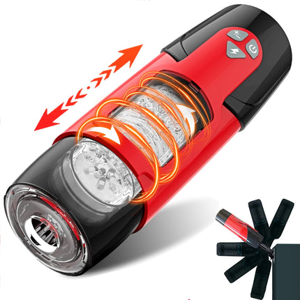 Automatic Masturbator for Men Telescopic Rotation Masturbation Cup with Handle Phone Stand Adult Goods Sex Toy for Men 18+