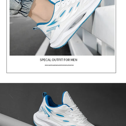 Men's Breathable Sports Shoes Spring New Mesh Casual Fashion Versatile Trendy Men's Shoes Summer Running Shoes Suitable for Outdoor Sports