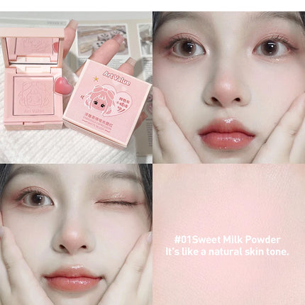 4-in-1 Embossed Matte Blush Makeup Palette Nude Eyeshadow Cheek Blusher Contouring Four-layer All-in-one Box Brightening Makeup