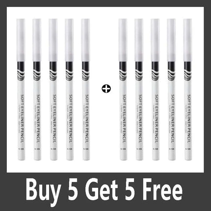 Wooden Rod White Inner Eyeliner Pen Eyelid Under Crease Pen Matte White Pen Beauty Eyeliner Easy Coloring