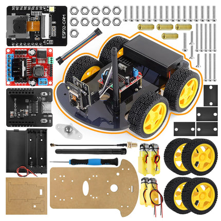 Keyestudio ESP32-CAM 2WD&4WD Monitoring Cars For Arduino ESP32 With WIFI Network Live Video C Programming Camera Robot Car Kit