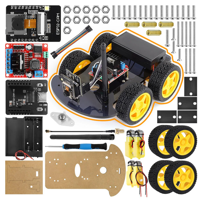 Keyestudio ESP32-CAM 2WD&4WD Monitoring Cars For Arduino ESP32 With WIFI Network Live Video C Programming Camera Robot Car Kit