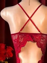 Sexy Porn Body Lingerie Women Wedding Night Underwear Open Crotch Babydoll Dress Lace See-through Bodysuit Nighty Exotic Pajamas
