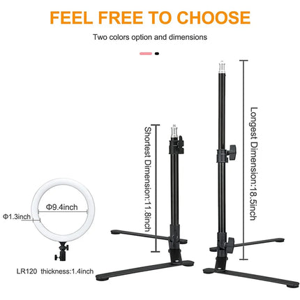 Ring Light Desktop Stand Phone Holder,3000K-6000K 12" LED Dimmable Selfie USB Powered Conference Light for Vlogs,YouTube リングライト