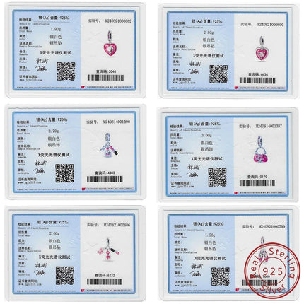 100% 925 Sterling Silver Fashion Pink Princess Skirt Bag Lipstick Charms Beads Fit Qikaola Original Bracelets DIY Jewelry Gifts