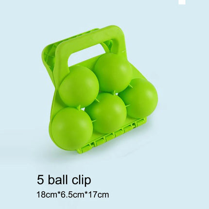 Snow Mold Snowball Maker Snow Toys Winter Snow Mold Tongs 5 Ball Clip Shape Cartoon Snow Sand Clip Mold Kid Snowball Fight
