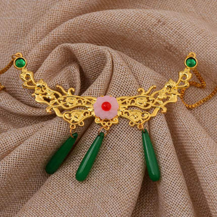 The Apothecary Diaries Cute MaoMao Hair Clip Gold Rose Hair Accessory Earrings Necklace Set Love Hairpin Anime Cosplay Props Gif