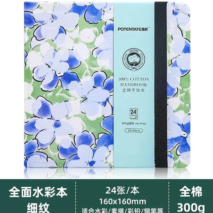 100% cotton journal watercolor book sketchbook acrylic marker drawing book fabric cover mini pocket book square oil pastel book