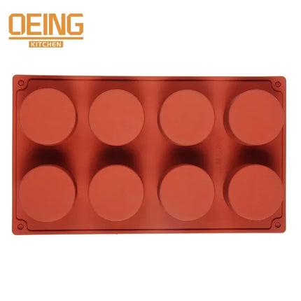 New 6 Cavity Cylinder Silicone Cake Mold For Cookies Making 3D Handmade Kitchen Reuse Baking Tools Decorating Mousse Mould