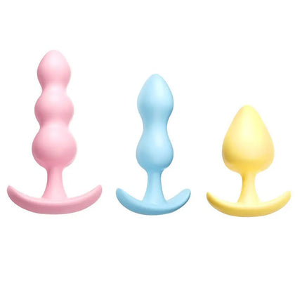 Three Piece Anal Plug Set Three Different Experiences Adult Toys Anal Exerciser Silicone Material Get Close To The Skin 18+