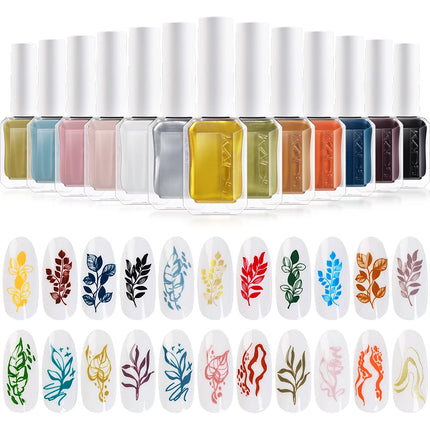 KADS Professional 11ml 24 Colors Nail Stamping Polish Gold Silver Nail Art Varnish for Stamping Plate DIY Nail Printing Polish