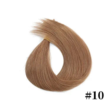 Fish Line Remy Straight Human Hair Extensions Clip in Natural 12" - 26" Invisible Wire Hairpieces for Women