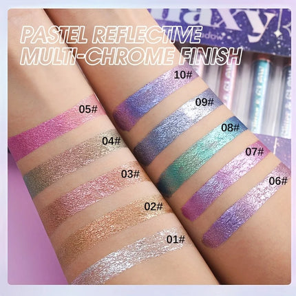 Diamond Shimmer Liquid Eyeshadow Set - Pearlescent Finish High-Pigment Long-Lasting Glitter Eyeshadow for Dazzling Beauty