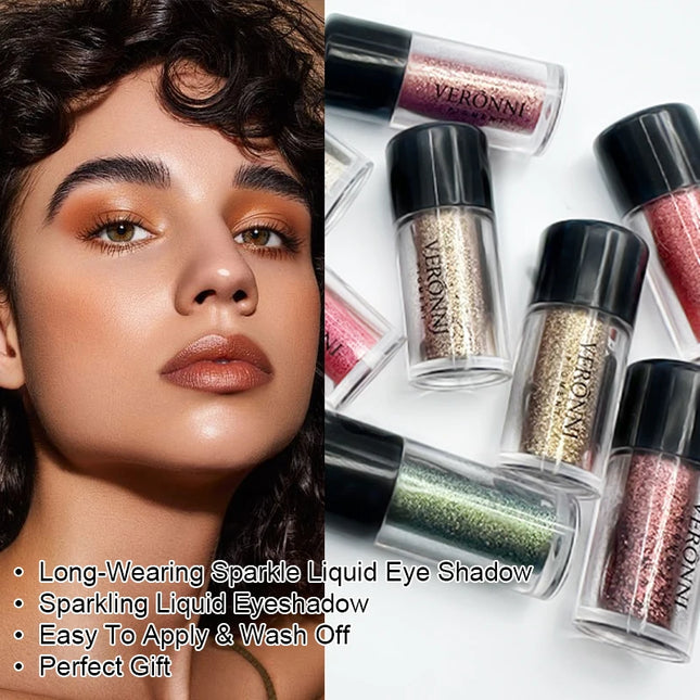 VERONNI Mermaid Diamond Shimmer Eyeshadow Powder,High Pigment Eye Shadow,Long-Lasting Waterproof,Multifunctional DIY Eye Makeup