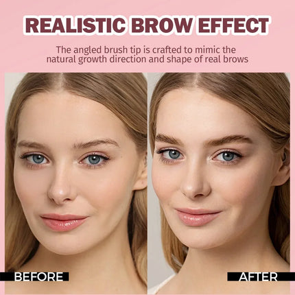 Wild Eyebrow Pencil Square Angled Brush Velvet 3D Brow Dye Cream Hairline Anti-smudge Waterproof Multifunction Eyebrow Tint Pen