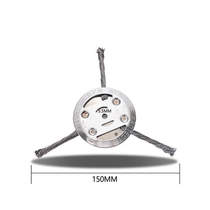 6 Inch Steel Wire Trimmer Grass Head Rust Removal Wheel Weed Removal Lawn Mower Universal Brush Blade Gardening Hand Tool