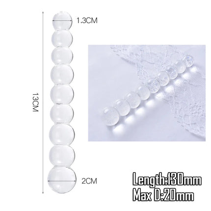Pyrex Glass Dildo Fake Penis Crystal Anal Beads Butt Plug Prostate Massager G Spot Female Masturbation Toys