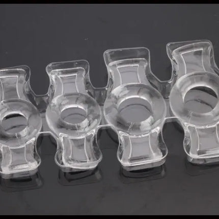 Male 4pcs 1 set Penis lock Cock Ring Bondage Penis Erection Ring For Men Adults TPE penil sleeve for enlargerment pump