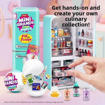ZURU Original Mini Fridge Set Mini Brand Ball Series Mystery Surprise Blind Box Children's Toy Playhouse Decoration Gift Blind