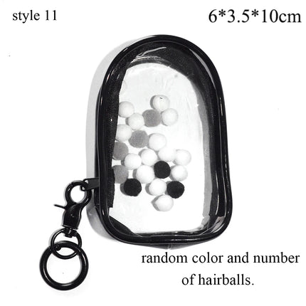 2023 Plush Doll Storage Pouch Transparent Mystery Box Storage Fashion Thicken Keychain Bag Classic Cute Doll Bag Keychain Wallet