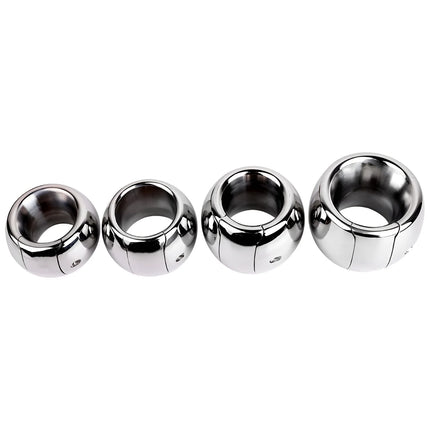FRRK Weight Scrotal Ring Stainless Steel Ball Stretcher Metal Lock Ring Male Bondage Adult Intimate Personal Restraint Wear Toy