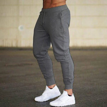 New Autumn Men's Sport Pants Casual Knitted Trousers With Zipper Pockets Solid Color Jogger pants Male pantalon chandal hombre